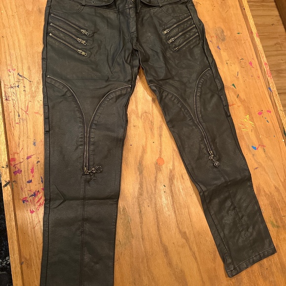 Osmosis Steampunk Leather Pants - Picture 3 of 5